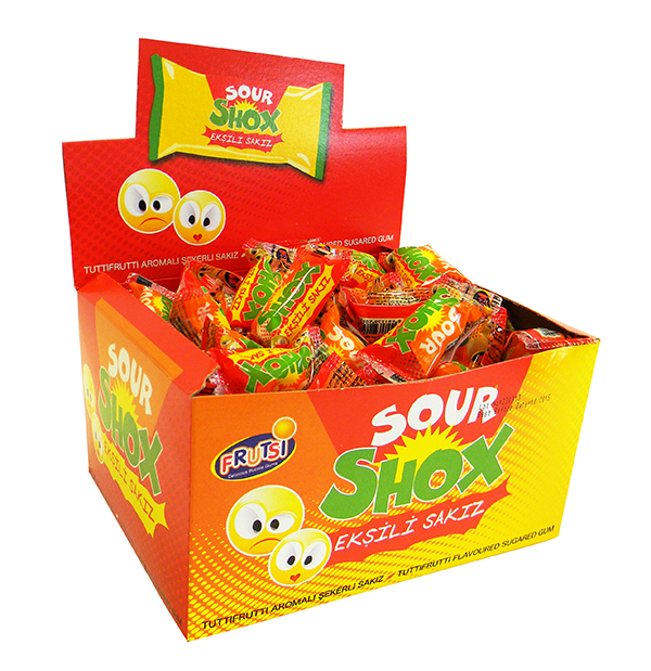 Kyselé ovocné žvýkačky Sour Shox