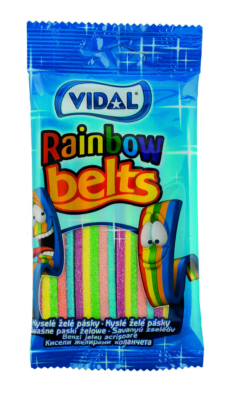 Vidal pestrobarevné kyselé pásky v sáčku 75g