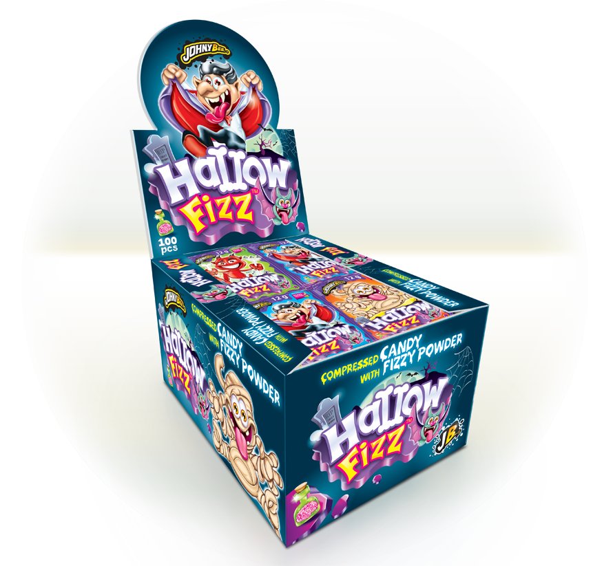 Lízátka s práskacím práškem - HALLOWFIZZ 12g