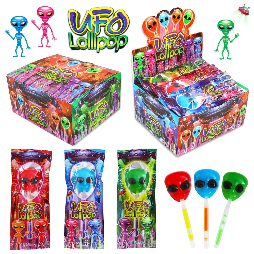 Lízátko UFO se svítící tyčkou - UFO LOLLIPOPS CANDY 10g