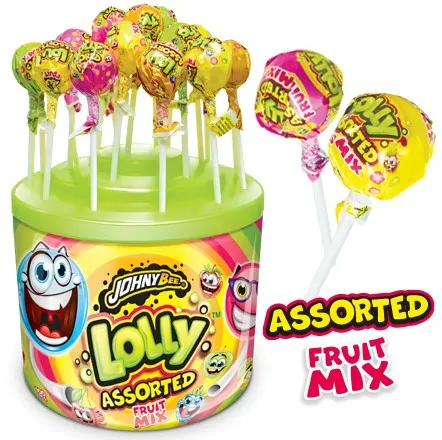 JB lízátka LOLLY Assorted Fruit mix 8g