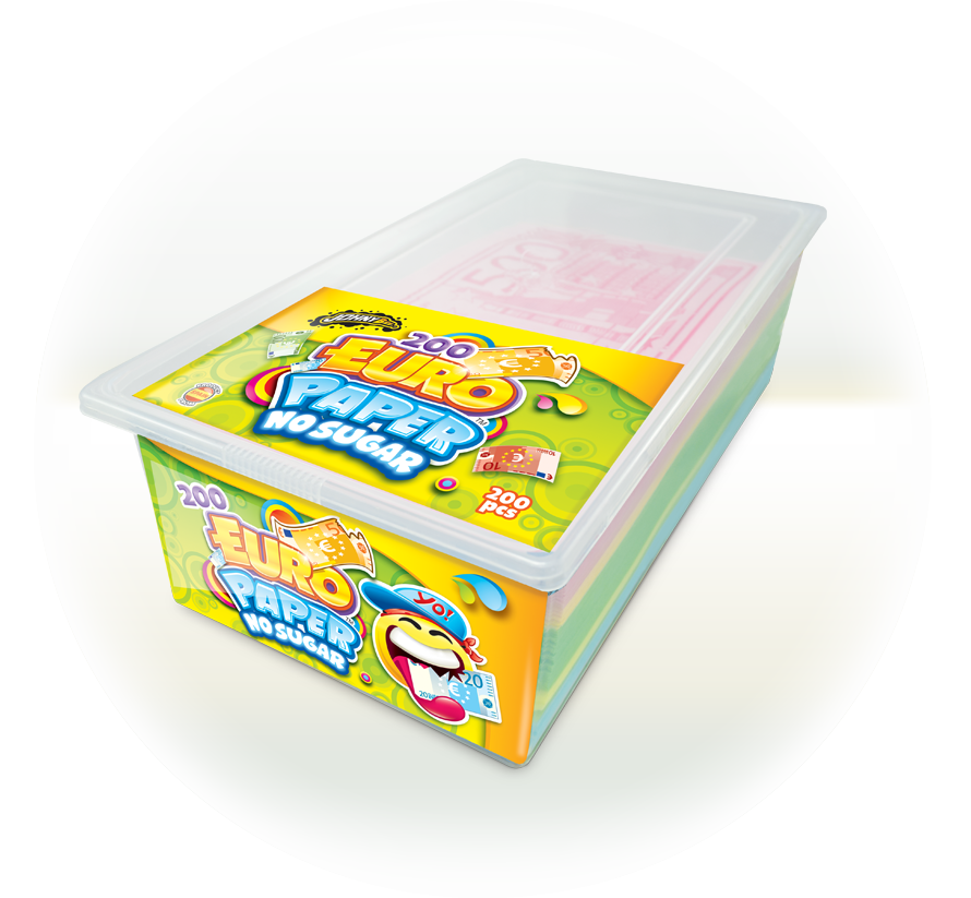 Mega velký jedlý papír 24x12cm - Euro bankovky