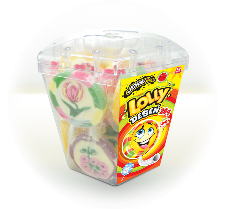 JB Roksová lízátka LOLLY DESEN velká 26g 