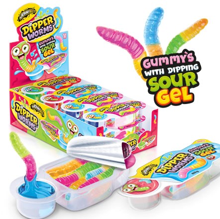 JB DIPPER WORMS -želé + kyselý gel 60g