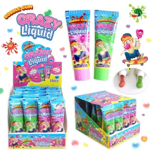 Crazy liquid tekutá žvýkačka v tubě JAHODA +MELOUN 22g