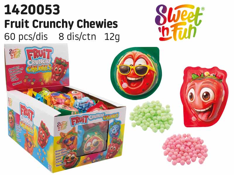 Fruit chrunchy chewies - ovocné žvýkací bonbónky 12g