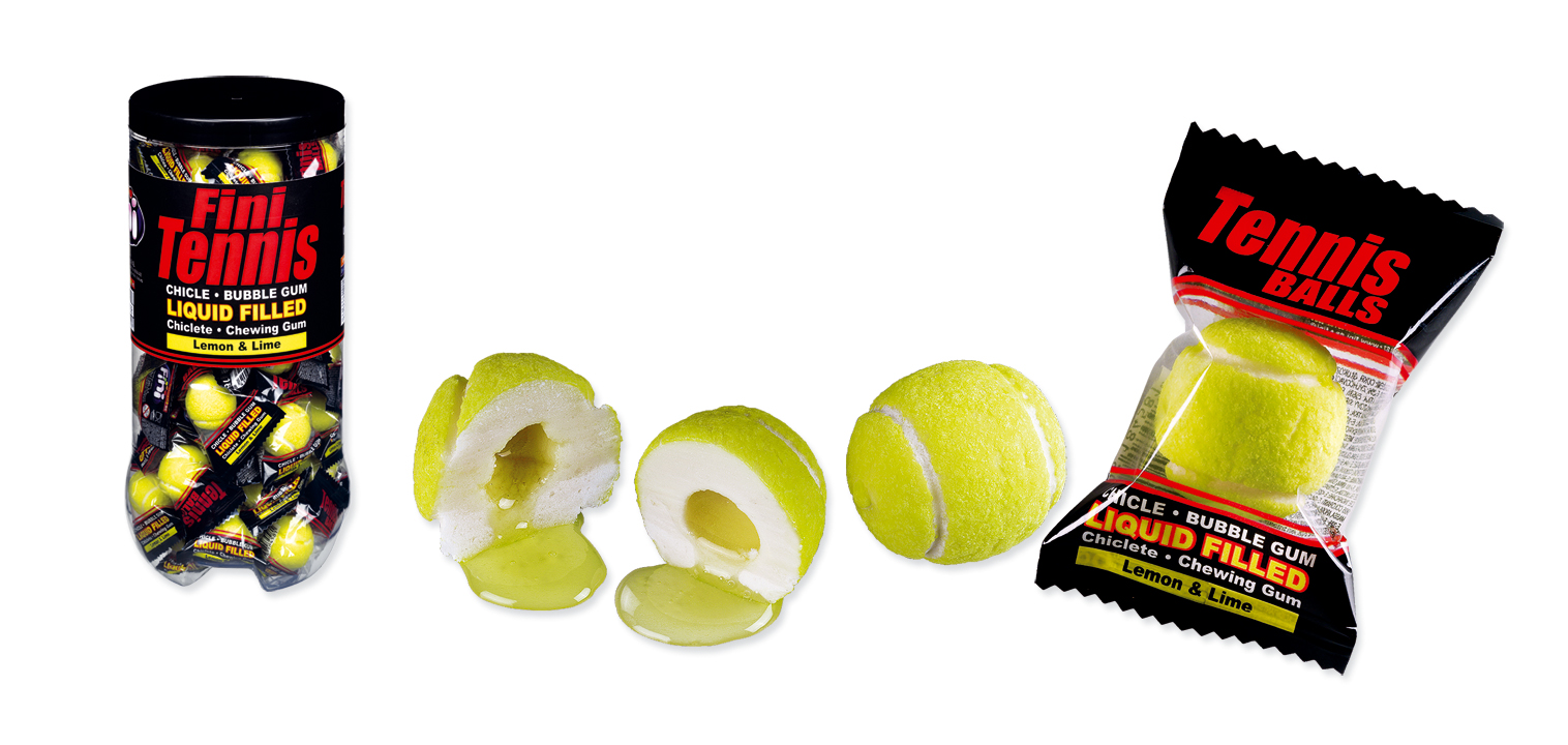 Žvýkačky tenisové míčky - bal.90g Smash bubble gum bag