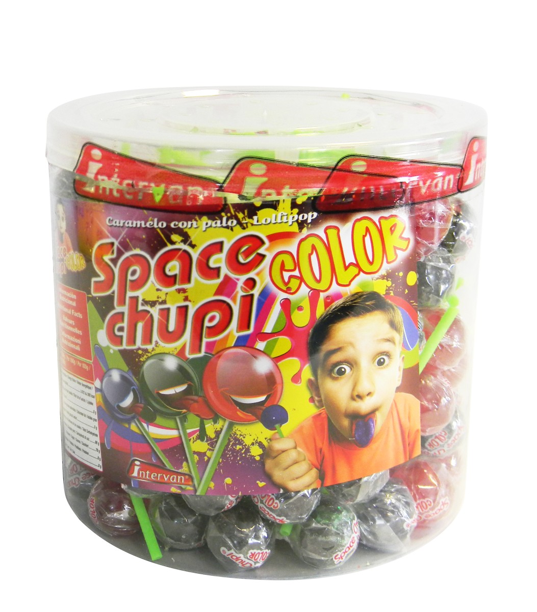 Lízátka - Space Chupi Color barvící 9,5g