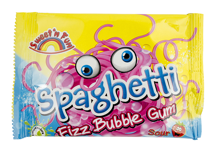 Žvýkačky špagety kyselé 35g - Spaghetti fizz bubble gum