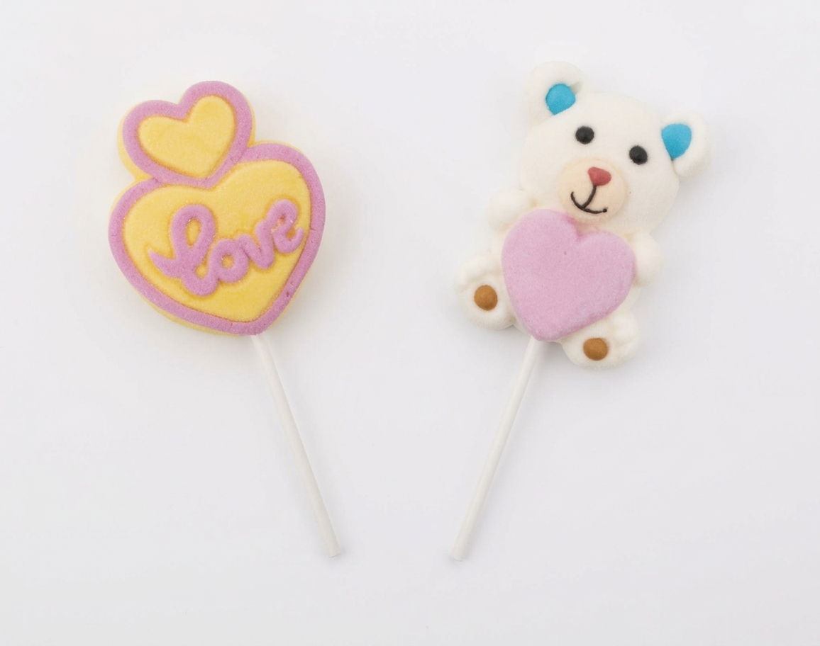 Sweet Bear & Heart – lízátko marshmallow medvídek se srdcem 35g