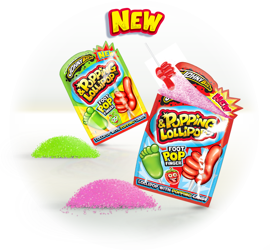 Lízátka ruce + nohy s práskacím práškem 13g