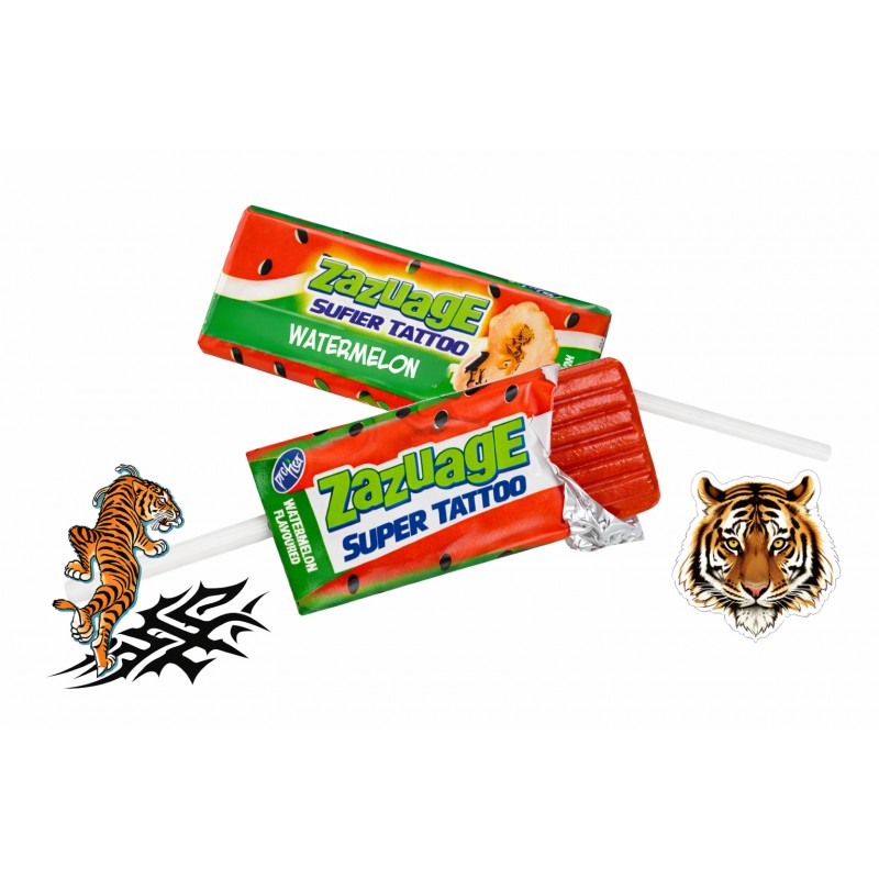 Lízátka - ZAZUAGE s tetováním Meloun 10,8g