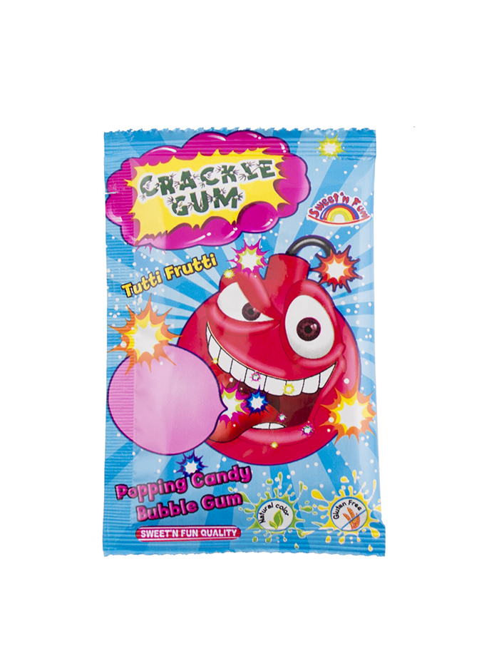 Crackle Gum Tutti Frutti - práskací prášek se žvýkačkou 10g