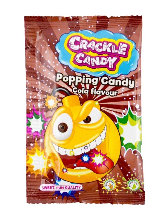 Crackle Candy cola - práskací prášek se žvýkačkou 8g