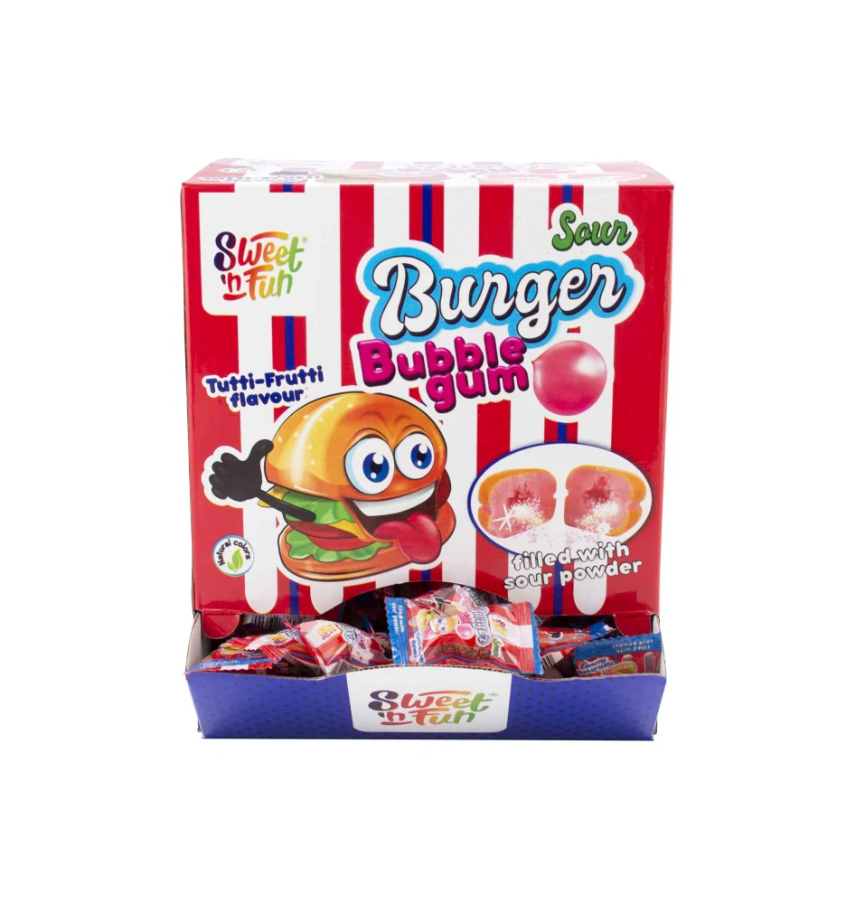 Žvýkačky Sweet'n Fun - Sour burger bubble gum 5g