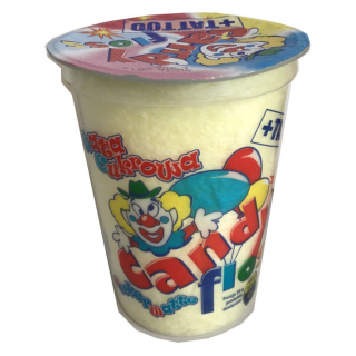 Cukrová vata CANDY FLOSS v kelímku s tetovačkou 400ml